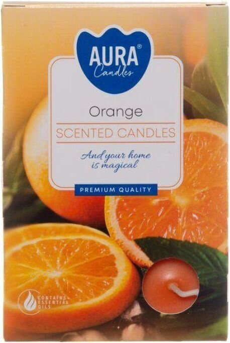 Aura Tuoksulämpikynttilä Orange