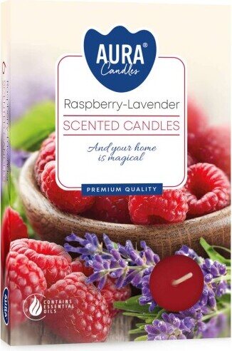 Aura Tuoksulämpikynttilä Raspberry-Lavender