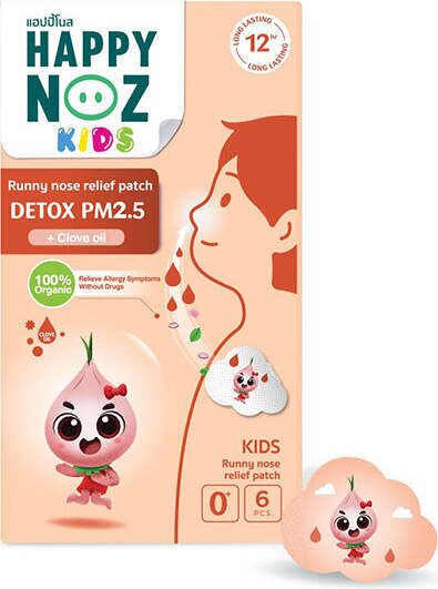 HAPPY NOZ KIDS STICKER FOR KIDS WITH FLU ORANGE FORMULA+CLOVE OIL