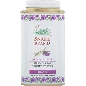 SNAKE BRAND PRICKLY HEAT COOLING POWDER FRENCH LAVENDER (RELAXING) 140g