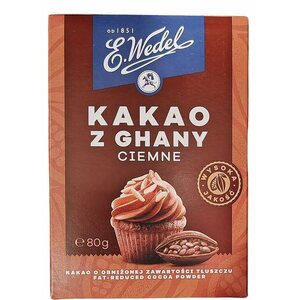 E.Wedel Tumma kaakao Ghanasta 80g