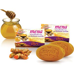 MENA HERBAL SOAP WITH SCRUB CURCUMIN & HONEY