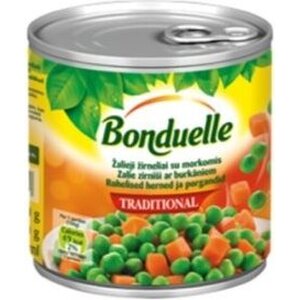 Bonduelle Herne ja porkkanakuutiot 340g