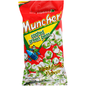 W. L. MUNCHER COATED GREEN PEAS (BEEF SPICY FLAVOR) 70G