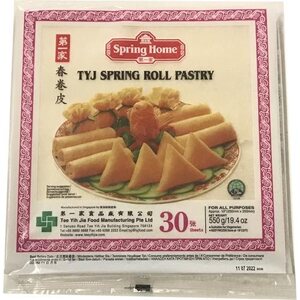 SPRING HOME SPRING ROLL WRAPPER 25CM X 25CM 30PCS