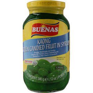 Buenas KAONG GREEN CANDIED FRUIT IN SYRUP 340G