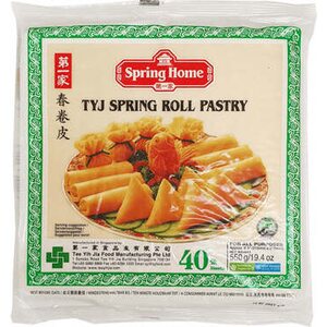 SPRING HOME SPRING ROLL WRAPPER 21.5cm x 21.5 cm (40sheets)