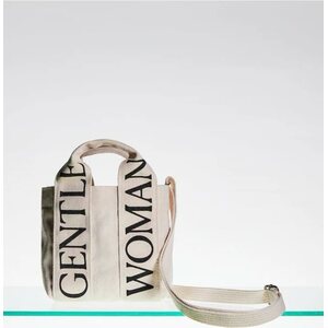 Gentle Woman LOGO STRAP MICRO TOTE BAG (CREAM)