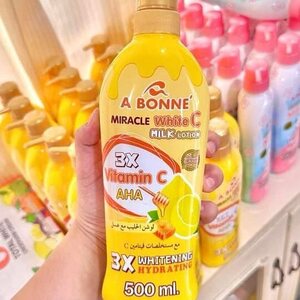 A BONNE Miracle White C Milk Lotion with 3x Vitamin C (3x Whitening & Hydrating) 500ml