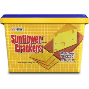 CROLEY FOODS Sunflover crackers with cheese 600g