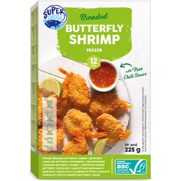 SUPER CHOICE BREADED BETTERFLY SHRIMP 225g