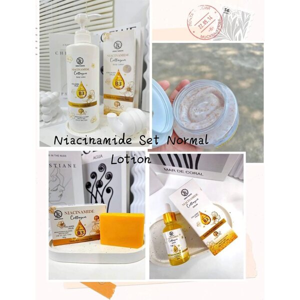 VENUT WHITE NIACINAMIDE SET (LOTION, SOAP, SERUM & CREAM)