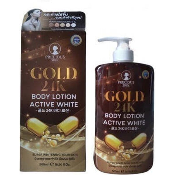 PRECIOUS SKIN GOLD 24k BODY LOTION ACTIVE WHITE 500ml