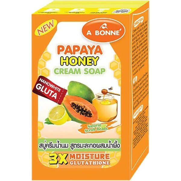 A BONNE PAPAYA HONEY CREAM SOAP