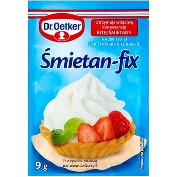 Dr. Oetker Śmietan-fix - Täydellinen lisä jälkiruokiin, 9 g