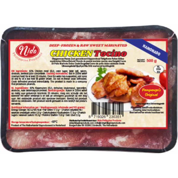 Nida Pakastettu & Kypsentämätön Makea Marinoitu Kana Tocino ( Hamonado ) 500g