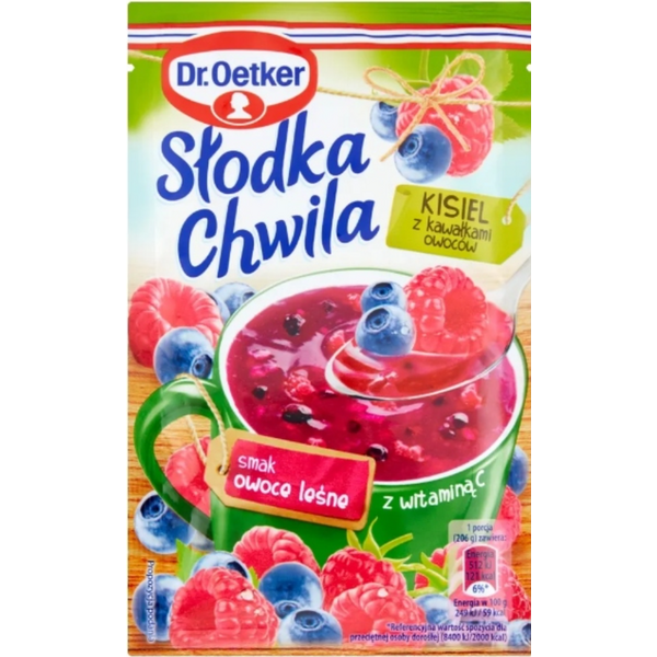 Dr. Oetker Kiisseli hedelmäpaloilla, metsähedelmämaku