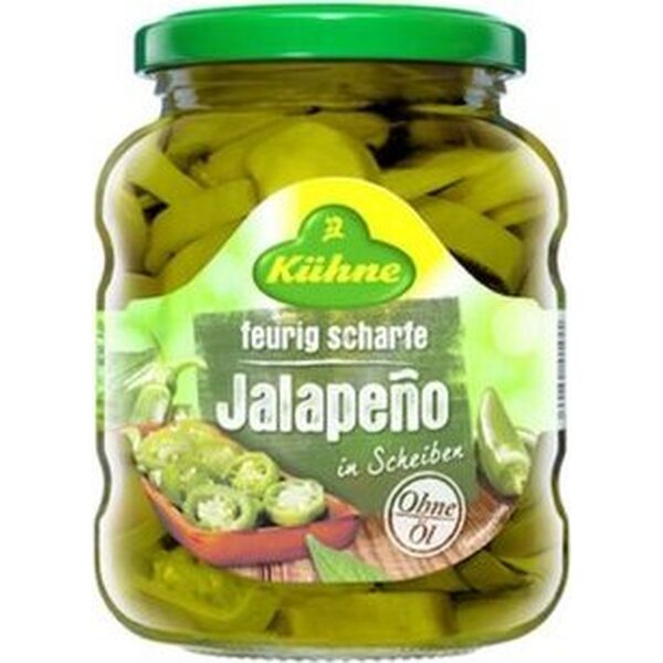 Kuhne Vihreää jalapeno viipaletta 330g