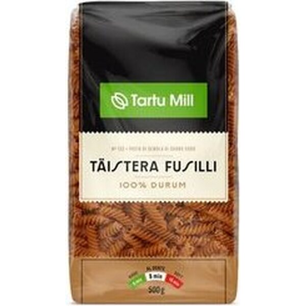 TARTU MILL Täysjyvä fusilli 100% durum 500g