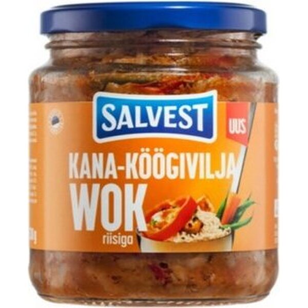 Salvest Kana-vihannes wok riisillä 530g