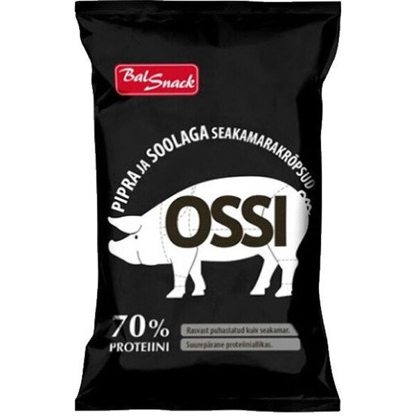 Ballsnack OSSI Sikasipsit pippurilla ja suolalla 40g