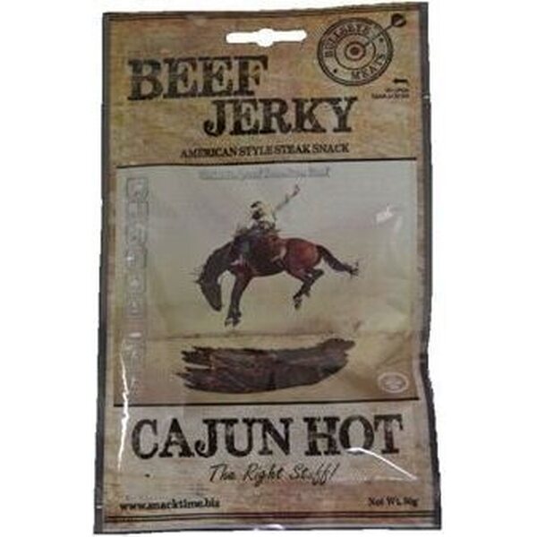 Bullseye Meats Beef Jerky Cajun Hot 50g - maustettu ja kuivattu naudanliha