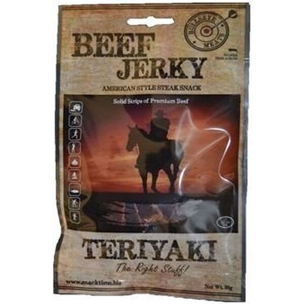 Bullseye Meats Beef Jerky Teriyaki 50g - maustettu ja kuivattu naudanliha