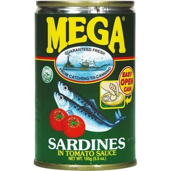 Mega TUNA SARDIINIT TOMAATTIKASTIKKEESSA 155 G