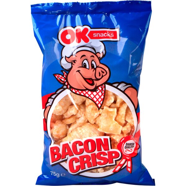 OK Snacks BACON CRISP SALTED 75G