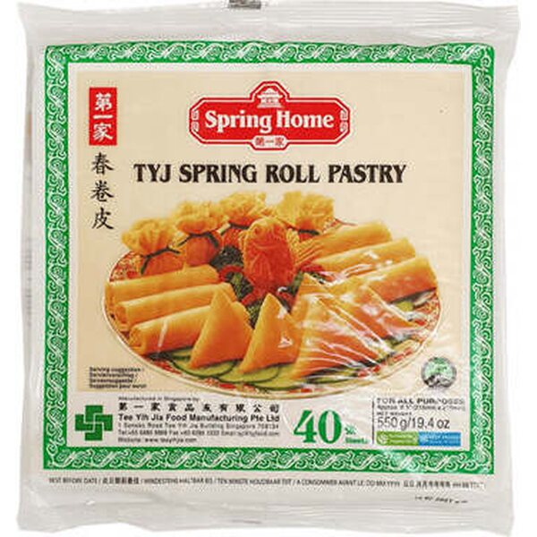 SPRING HOME SPRING ROLL WRAPPER 21.5cm x 21.5 cm (40sheets)