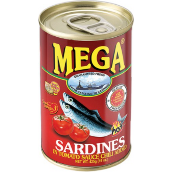 Mega SARDINES IN TOMATO SAUCE WITH CHILI 425g